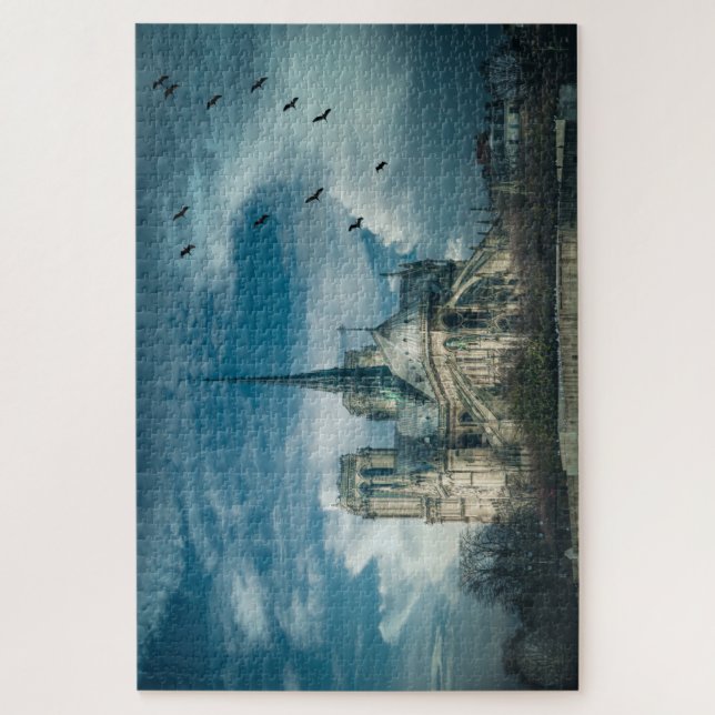Paris, Notre Dame Cathedral Jigsaw Puzzle (Vertical)