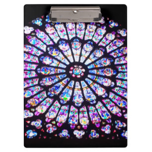 Paris Notre Dame stained glass - The Rose Window Clipboard