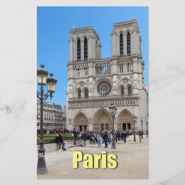 PARIS Notre Dame Stationery (Front)