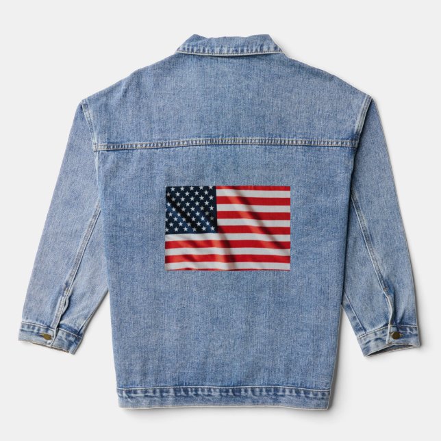 Paris Olympics 2024 Basic Dark Denim Jacket (Back)