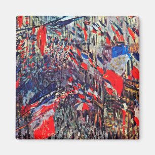 Paris on National Day, Claude Monet Magnet