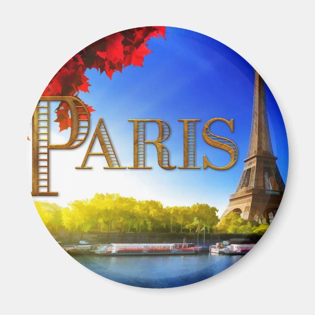 Paris on the Seine Magnet (Front)