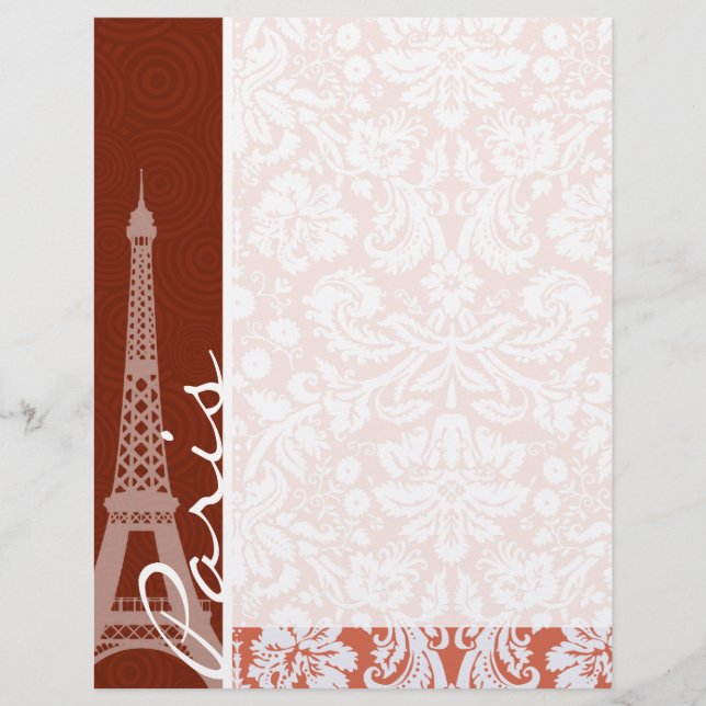 Paris; Orange Damask (Front)