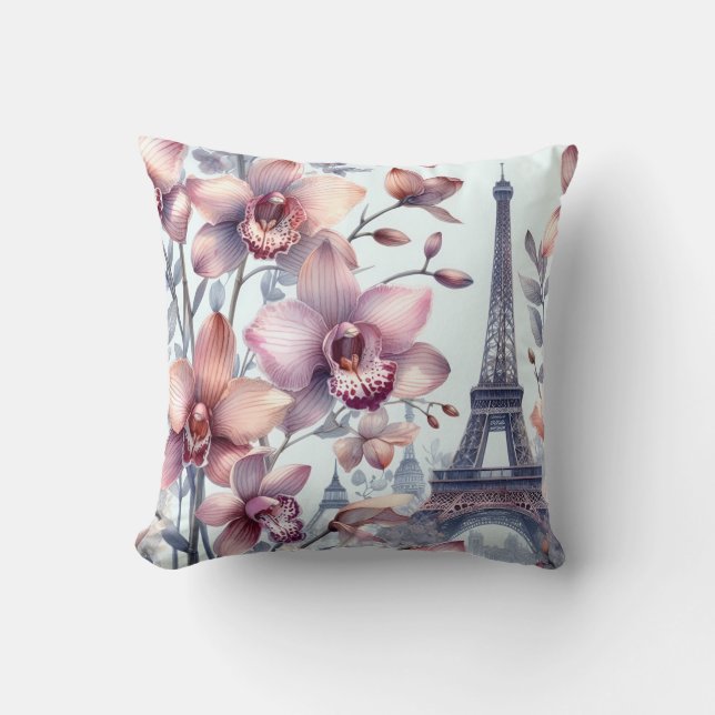 paris orchids cushion (Front)