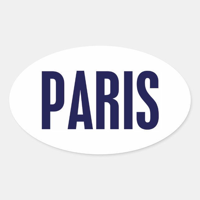 Paris Oval Sticker (Front)