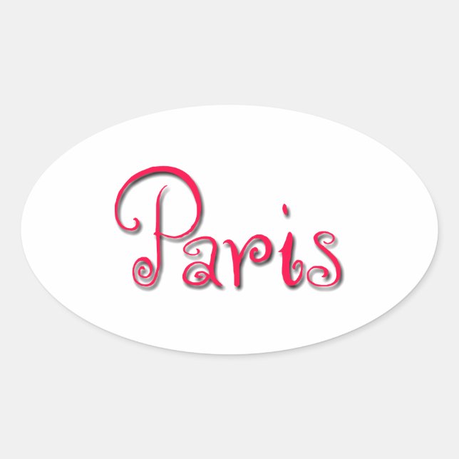 Paris Oval Sticker (Front)