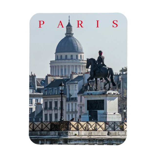 Paris Pantheon view fridge magnet (Vertical)