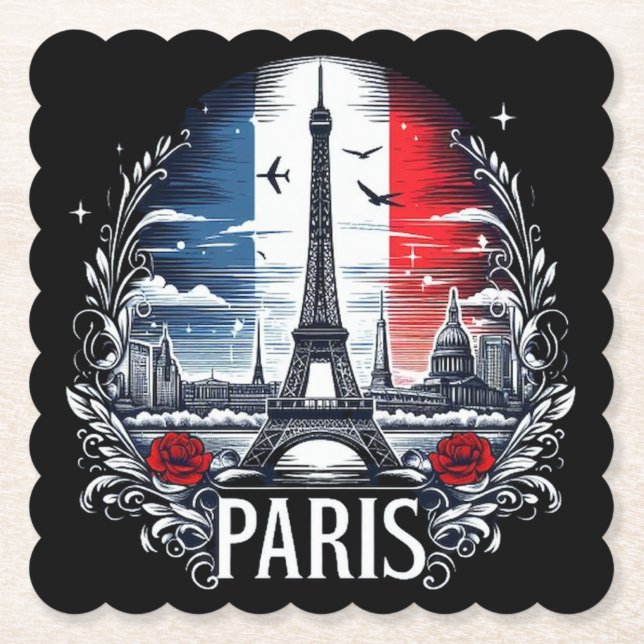 paris paper coaster (Front)