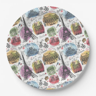 Paris Paper Plate