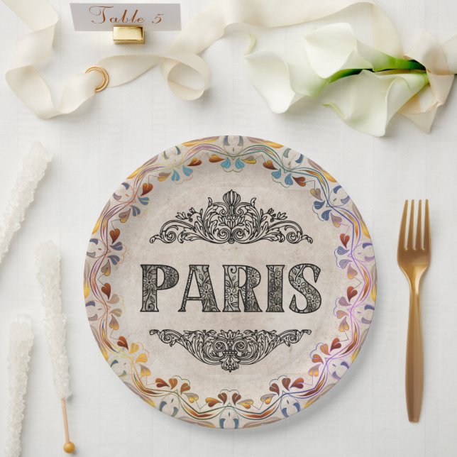 Paris Paper Plate (Wedding)