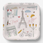 Paris Paper Plates, Eiffel Tower Party