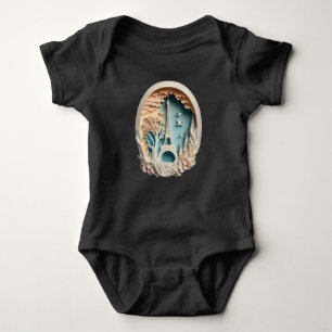Paris Papercut Style  Baby Bodysuit