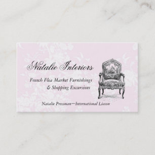 Paris Paris Elegant French Flea Market Chair Business Card