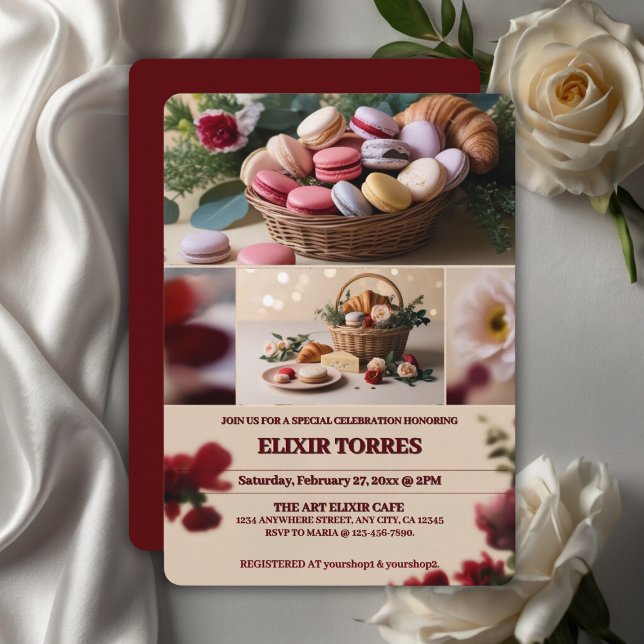 Paris Patisseries Macaroons Magazine Themed Invitation (Creator Uploaded)