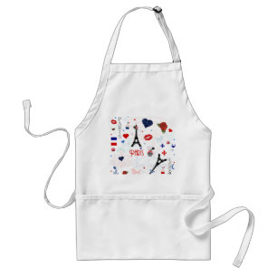 Paris pattern with Eiffel Tower Standard Apron