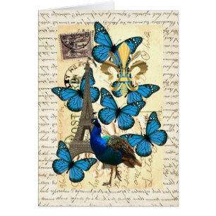 Paris, peacock and butterflies