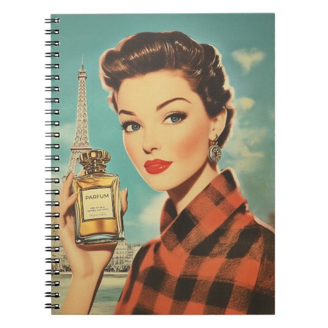 Paris Perfume Ad Elegance Notebook (Front)