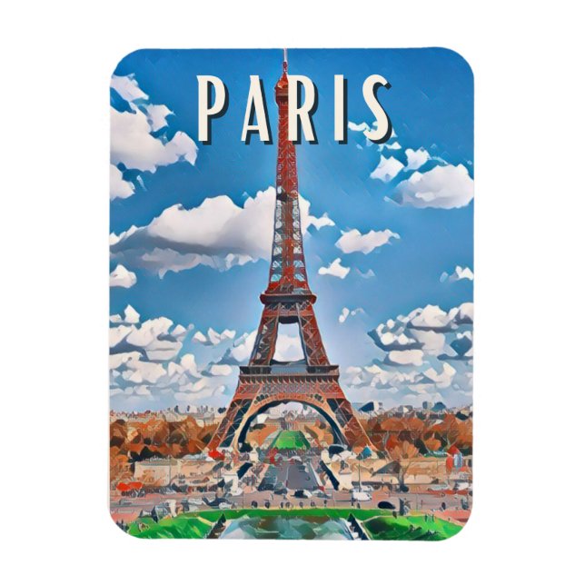 Paris Photo Vintage  Magnet (Vertical)