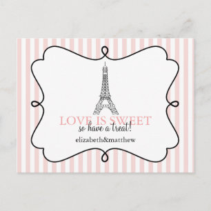 Paris Pink Candy Buffet Signs Postcard