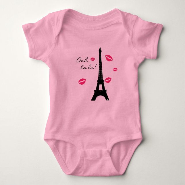 Paris Pink Kisses TuTu Bodysuit (Front)