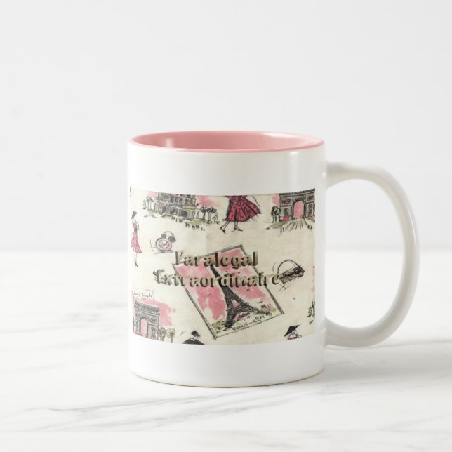 PARIS-PINK-PARALEGAL Two-Tone COFFEE MUG (Right)