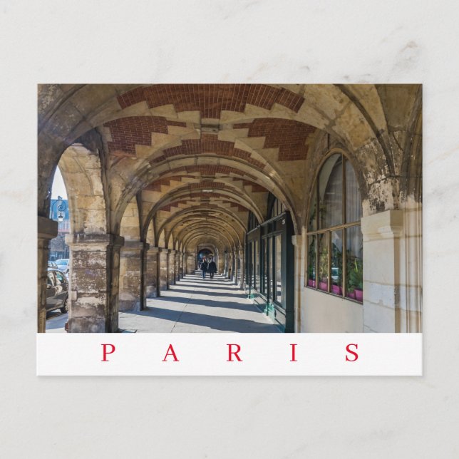 Paris Place des Vosges view postcard (Front)