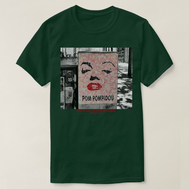 Paris Pom Pompidou T-Shirt (Design Front)