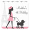 Paris Poodle Birthday Stickers