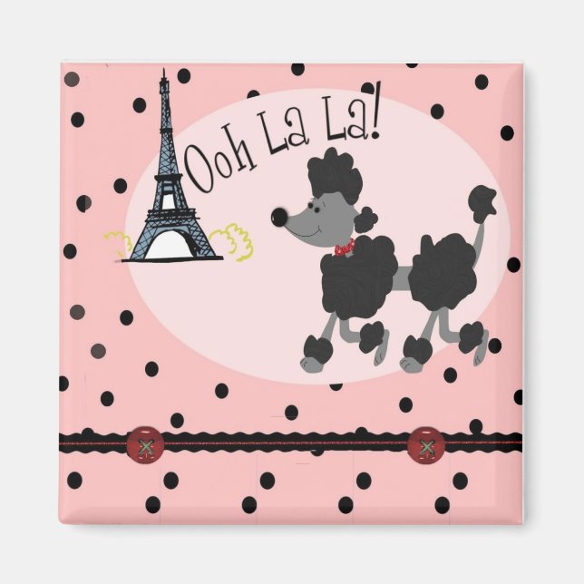 Paris Poodle Magnet (Front)