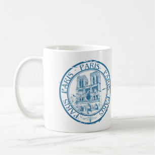 Paris Postage Cancellation Stamp Coffee Mug