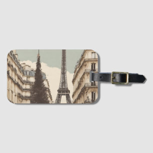 Paris Postcard (Paris 9) Luggage Tag