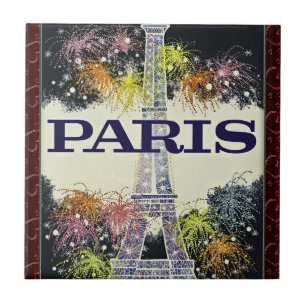 Paris:Poster Ceramic Tile