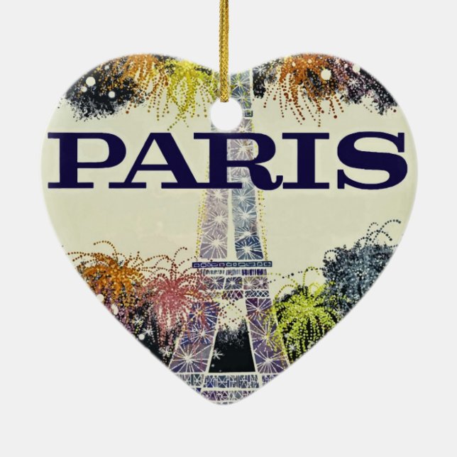 Paris: Poster Ceramic Tree Decoration (Back)
