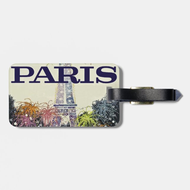Paris: Poster Luggage Tag (Back Horizontal)