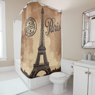 Paris Postmark Shower Curtain