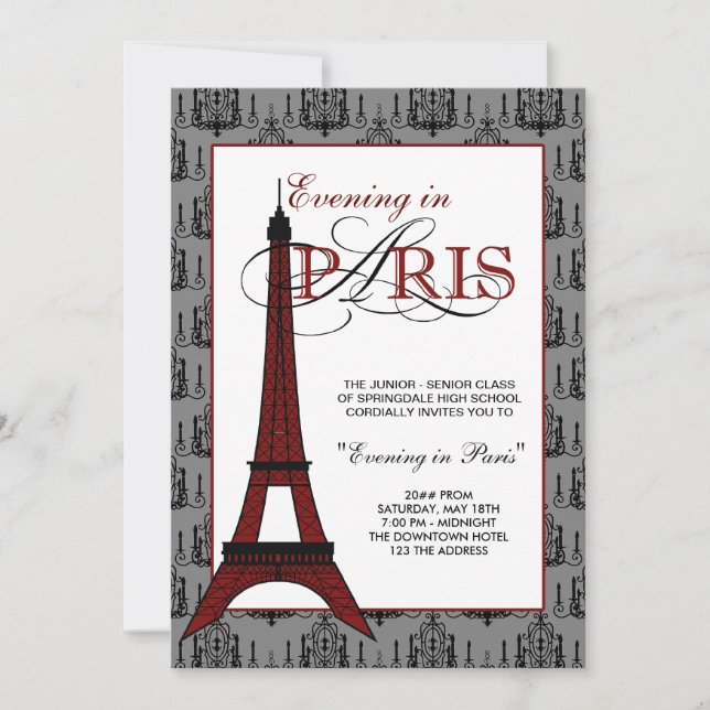 Paris Prom Invitations (Front)
