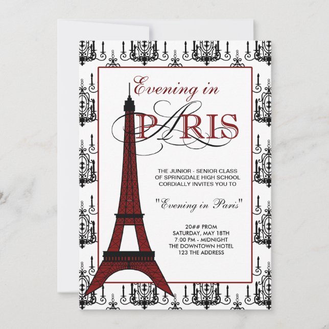 Paris Prom Invitations (Front)