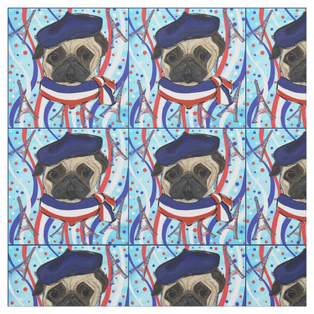PARIS PUG FABRIC (Swatch)