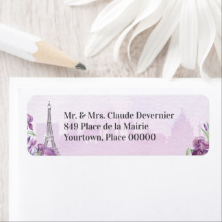 Paris Purple Iris French Napkins