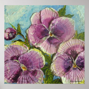 Paris' Purple Pansies Fine Art Poster