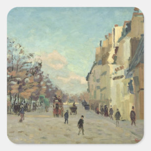 Paris, Quai de Bercy, Snow Effect, c.1873-74 Square Sticker