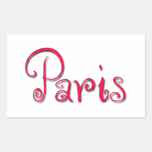 Paris Rectangular Sticker (Front)