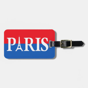 Paris - Red & Blue Luggage Tag