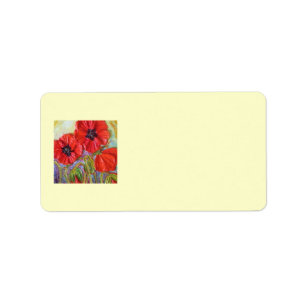 Paris' Red Poppies II Address Label