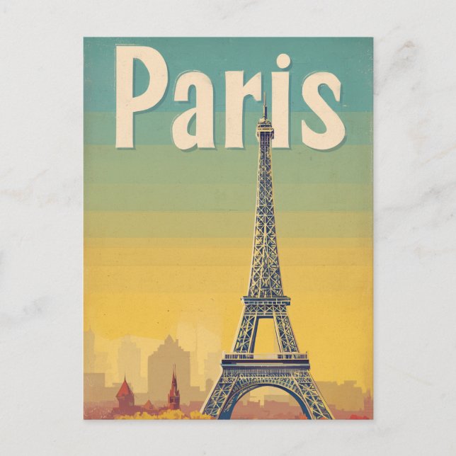 Paris retro postcard (Front)