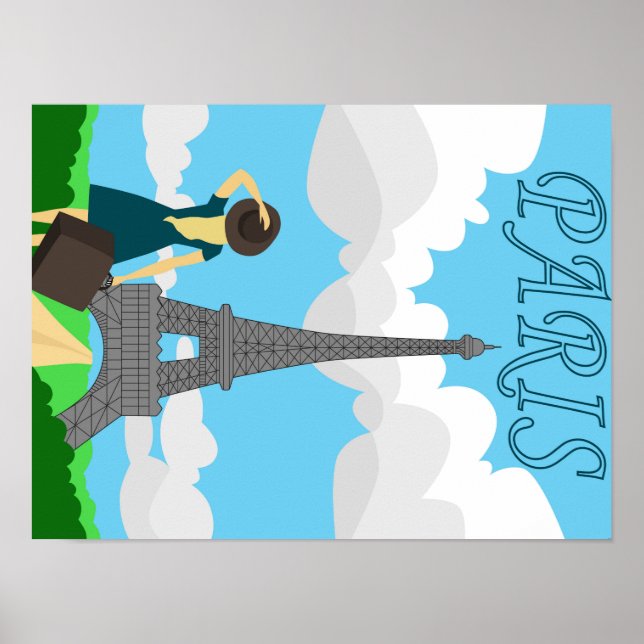 Paris retro style design poster (Front)