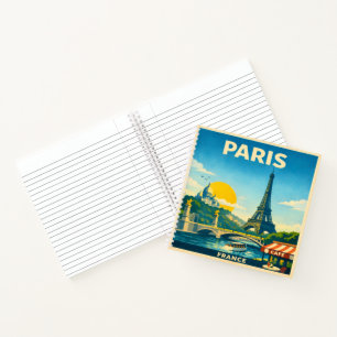 Paris Retro Travel Poster Journal