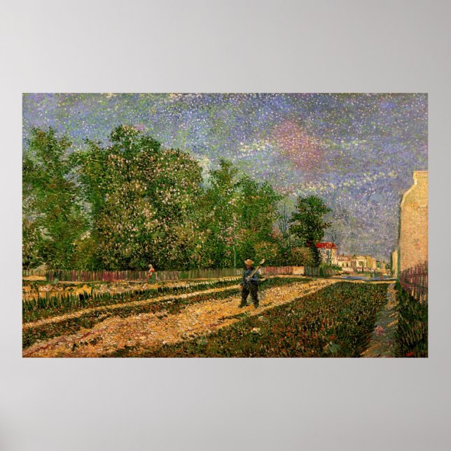 Paris Road with Peasant by Vincent van Gogh Poster (Front)