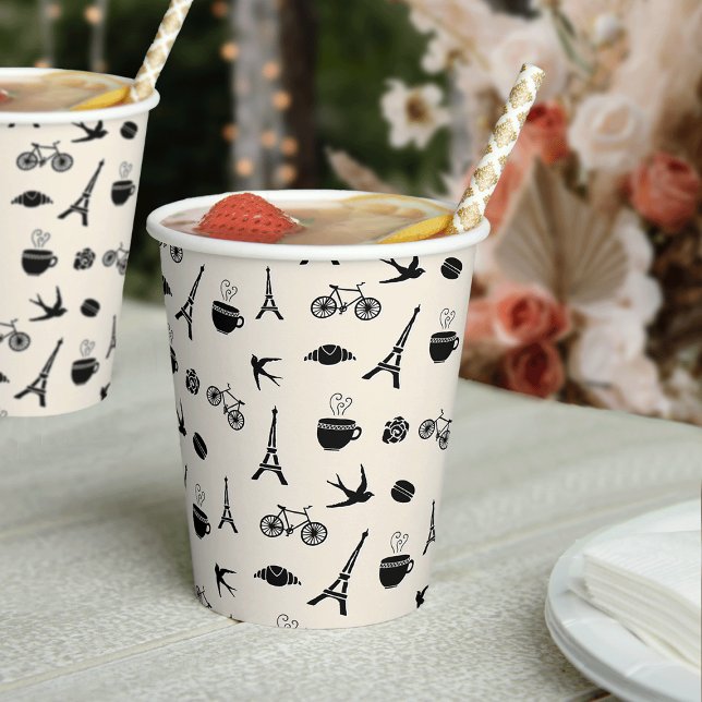 Paris Romance | Eiffel Tower Pattern Paper Cups (Creator Uploaded)