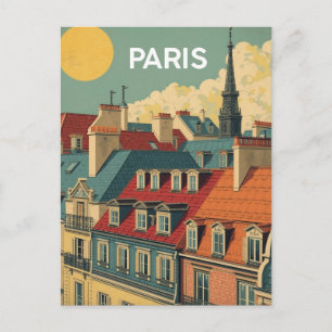 Paris Roofs Postcard